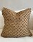 Braided Jute Boho Chic Pillow Cover 20" | Tan Woven Cotton Decorative Cushion | Rustic Farmhouse Neutral Throw Pillow